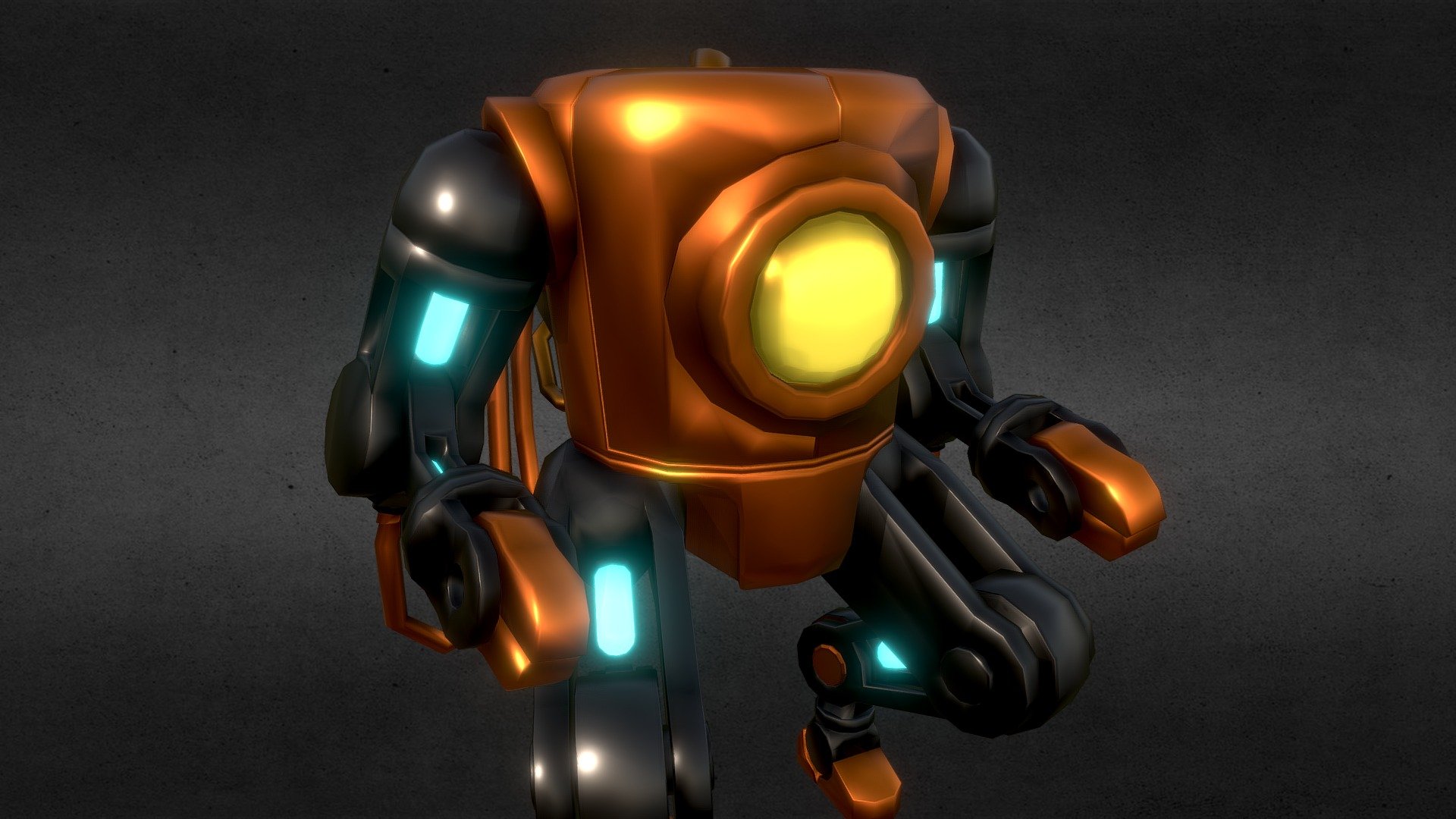 Simple Mech from the dead game - Cartoon Meh - Download Free 3D model by Crazy[S]Step (@CrazyStep) 3d model