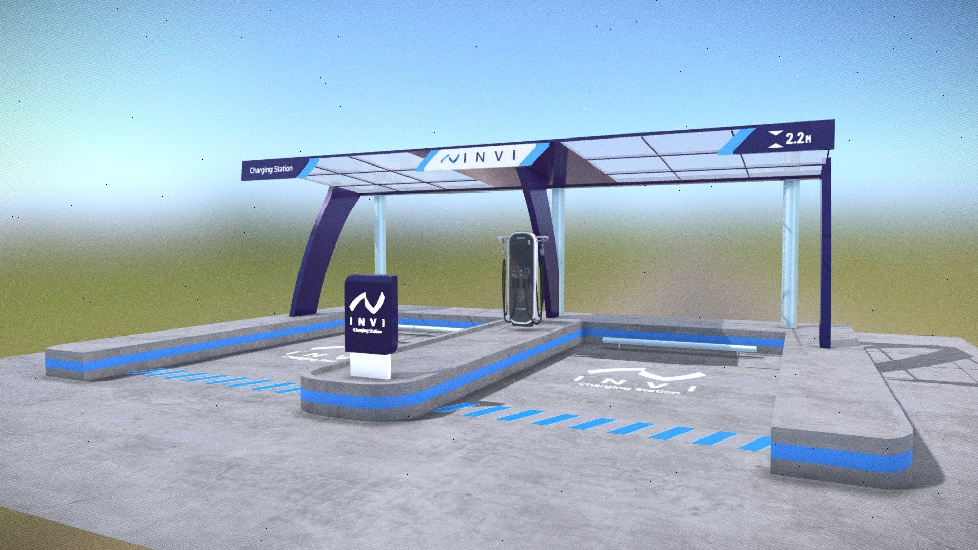 INVI Charging Station - 3D model by aliven (@alivenn) 3d model