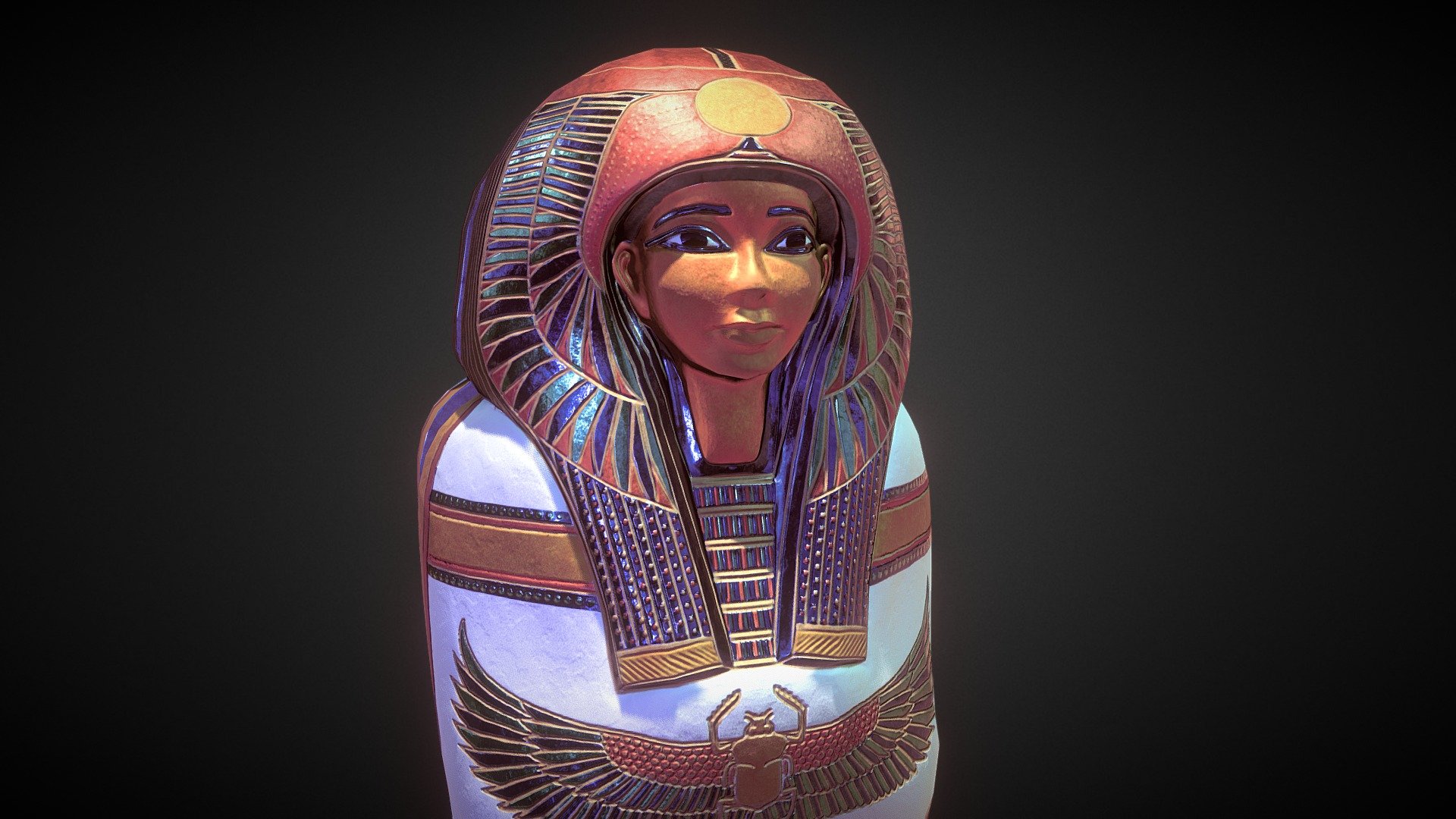 You may follow the project link to this, here :
http://rjid.lescigales.org/2014/3d/assets-set - Sarcophagus HD - 3D model by ulwaen 3d model