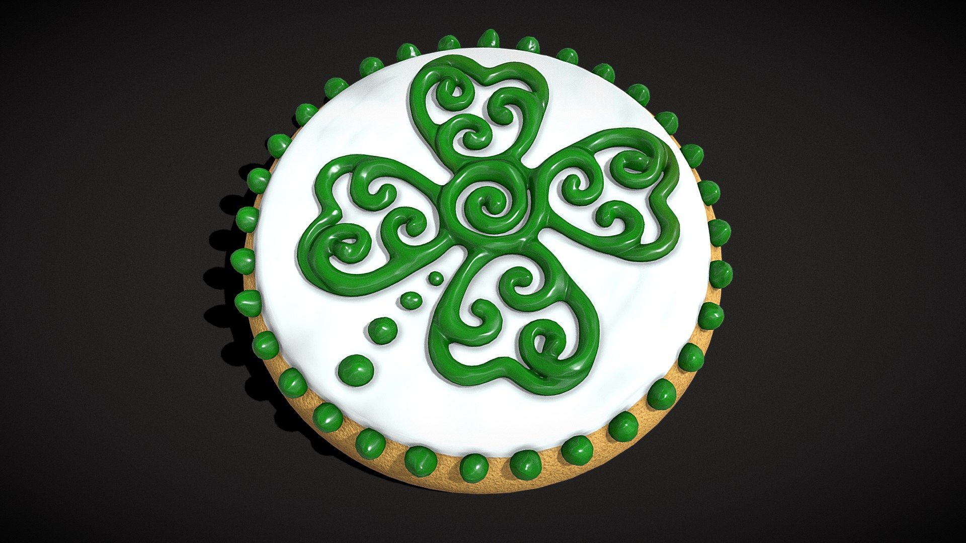 Small Round St Patrick Cookie 
VR / AR / Low-poly
PBR approved
Geometry Polygon mesh
Polygons 30,370
Vertices 16,869
Textures 4K PNG - Small Round St Patrick Cookie - Buy Royalty Free 3D model by GetDeadEntertainment 3d model