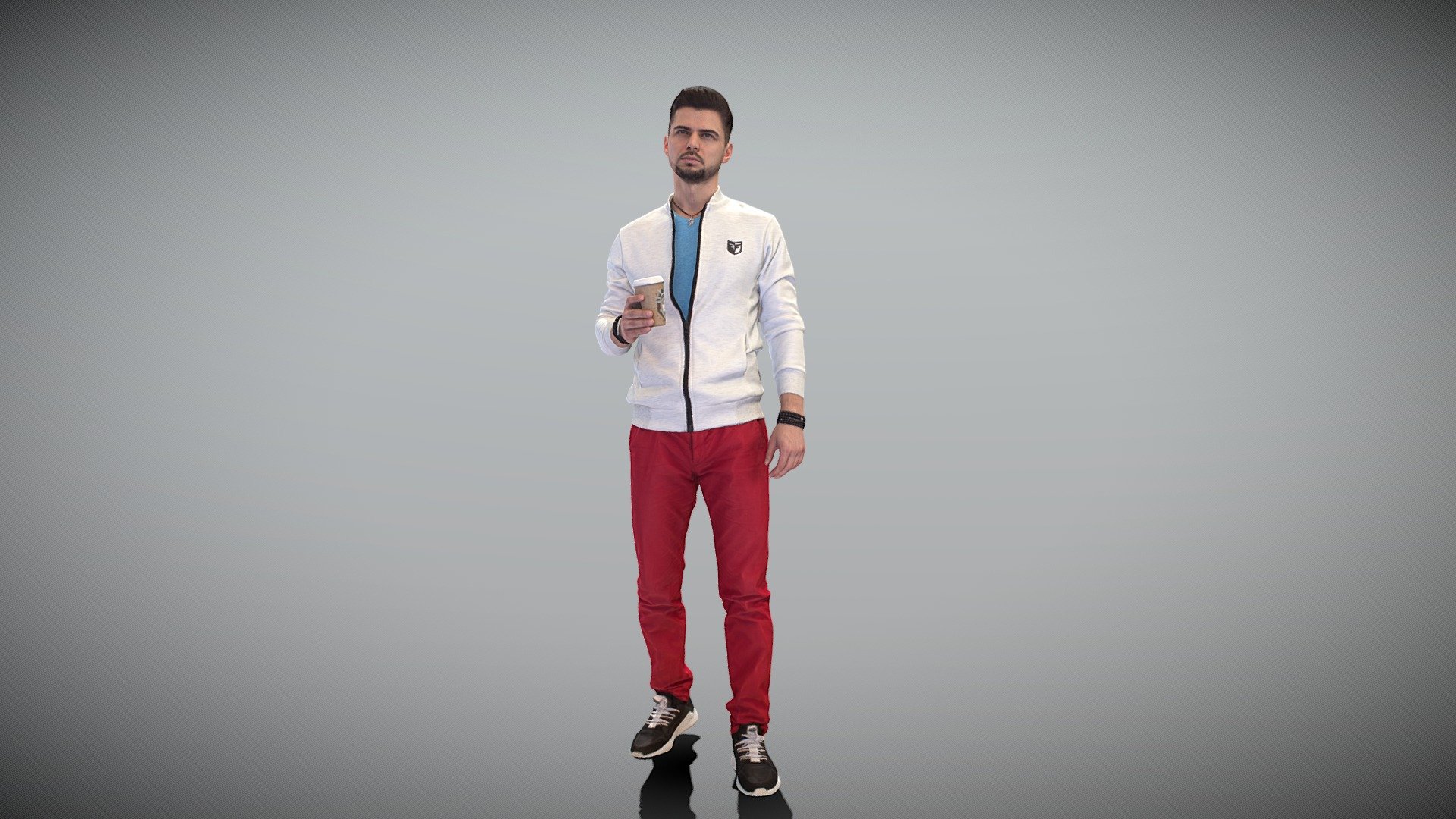 This is a true human size and detailed model of a handsome young man of Caucasian appearance dressed in casual style. The model is captured in casual pose to be perfectly matching to variety of architectural visualization, background character, product visualization e.g. urban installations, city designs, outdoor design presentations, VR/AR content, etc.

Technical specifications:


digital double 3d scan model
150k &amp; 30k triangles | double triangulated
high-poly model (.ztl tool with 4-5 subdivisions) clean and retopologized automatically via ZRemesher
sufficiently clean
PBR textures 8K resolution: Diffuse, Normal, Specular maps
non-overlapping UV map
no extra plugins are required for this model

Download package includes a Cinema 4D project file with Redshift shader, OBJ, FBX, STL files, which are applicable for 3ds Max, Maya, Unreal Engine, Unity, Blender, etc. All the textures you will find in the “Tex” folder, included into the main archive.

3D EVERYTHING

Stand with Ukraine! - Man in casual with coffee 392 - Buy Royalty Free 3D model by deep3dstudio 3d model
