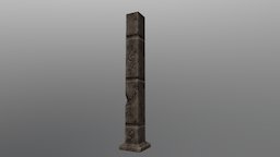 Cracked Pillar pillar, cracked, substancepillar, substancepainter, stone