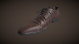 Scanned_Classic_Brown_Shoes cloth, brown, shoes, scanned, scann3d, publicite, comunication, asset, 3d, 3dsmaxpublisher, pbr, scan