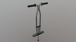 Pogo Stick toy, stick, vintage, toys, spring, pogo, equipment, exercise, jump, old, hobby, workout, bounce, hopper, pogostick, lowpoly, sport, gameready