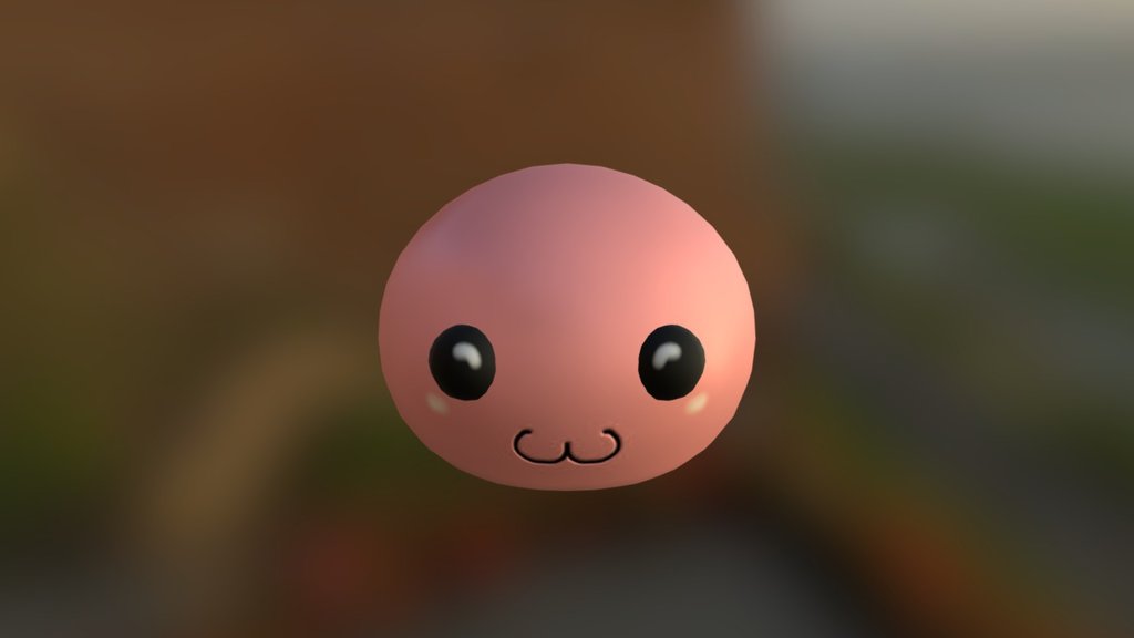 Simple model and texture of a Poring, a cute enemy of Ragnarok Online - [Ragnarok Tribute] Poring - Download Free 3D model by XAF Productions (@xafproductions) 3d model