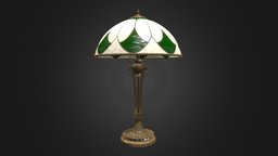 Antique Table Lamp 001 (High Poly)