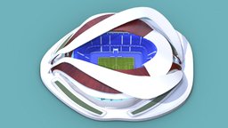 Football Stadium stadium, football, soccer, lanscape, architecture, cartoon, 3d, art, lowpoly, stylized, building, sport, modelling, gameready, environment