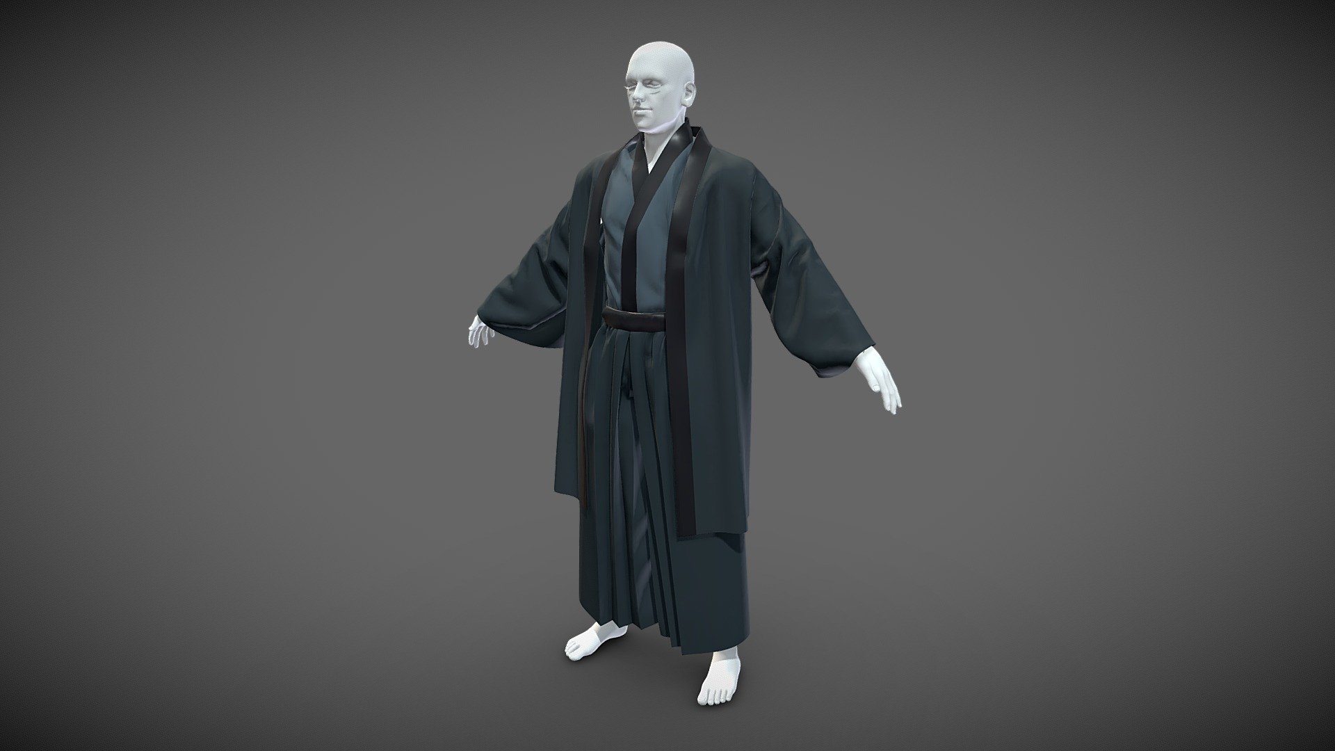 My training project in Marvelous designer. I hope you enjoy it! - Kimono - Download Free 3D model by povchik 3d model