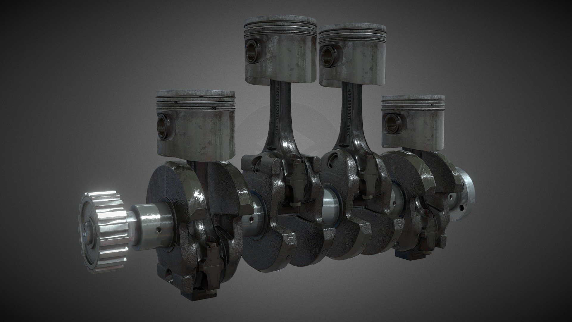 Сrank mechanism assembly. The next step is to animate it) - Crank Mechanism - 3D model by SmILe_vs 3d model