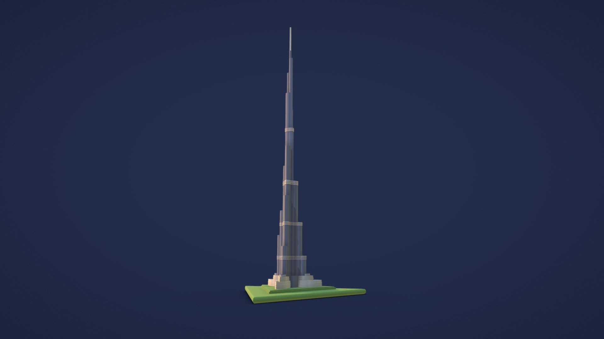 General:





skyscrapers in Dubai




cartoon world scale poly




Made entirely in Blender 2.93




Unique and simple shapes for 3D models.




The model is ready for 3D printing.




Cartoon Low Poly Burj Khalifa Dubai Landmark Scene




The height of this skyscraper is sharp



The zip archive:





Includes 3d format: BLEND / OBJ / FBX




texture




materials




Download at 525kB



Hope you like it.
If you have any question please free to contact me 3d model
