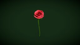 Low Poly rose flower, st, rose, valentin, flor, rosa, substancepainter, substance, sanvalentin, noai, stvalentin