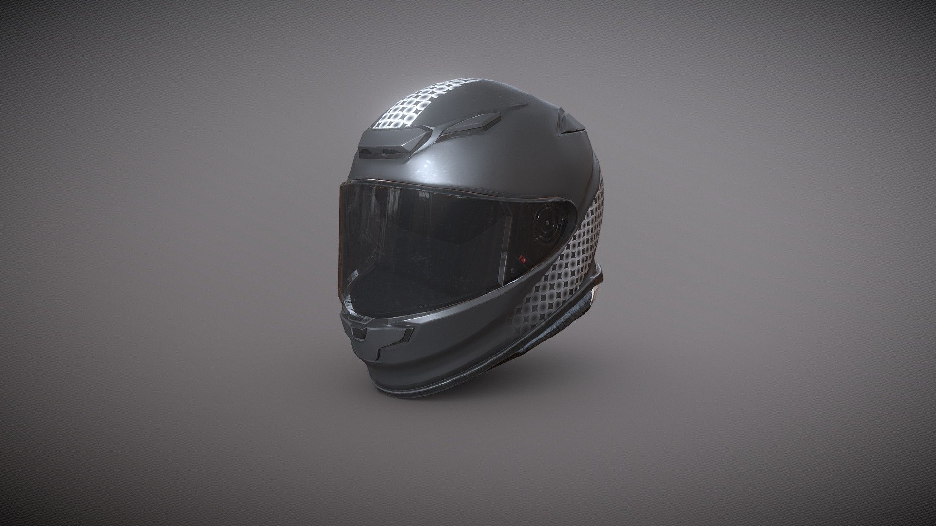 Sports Motorcycle racing helmet - Motorbike Helmet Gray - 3D model by supergugler 3d model