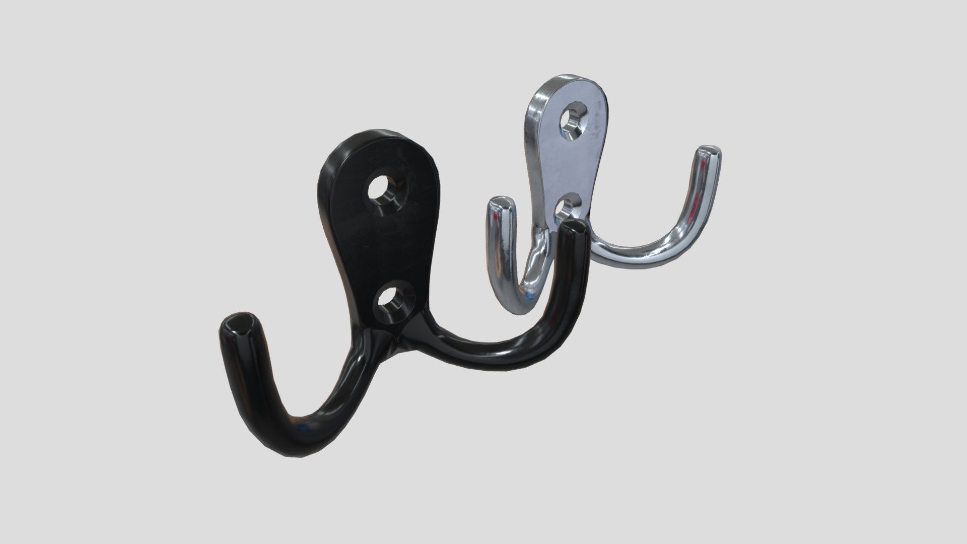 ‘Two sides of the same hook on the wall!’

● 4096 x 4096 PBR textures

● normal map is baked from the high poly model

Please do not hesitate to contact with me. I will be happy to help you.

Contact: plaggy.net@gmail.com

Formats: .fbx, .dae, .max, .obj, .mtl, .png, .glTF, .USDZ Polygon: 1292 Vertices: 1302 Textures: Yes, PBR (ao, albedo, metal, normal, ORM, rough) Materials: Yes UV Mapped: Yes Unwrapped UVs: Yes (non overlapping) - Coat Hook 2 - Buy Royalty Free 3D model by plaggy 3d model