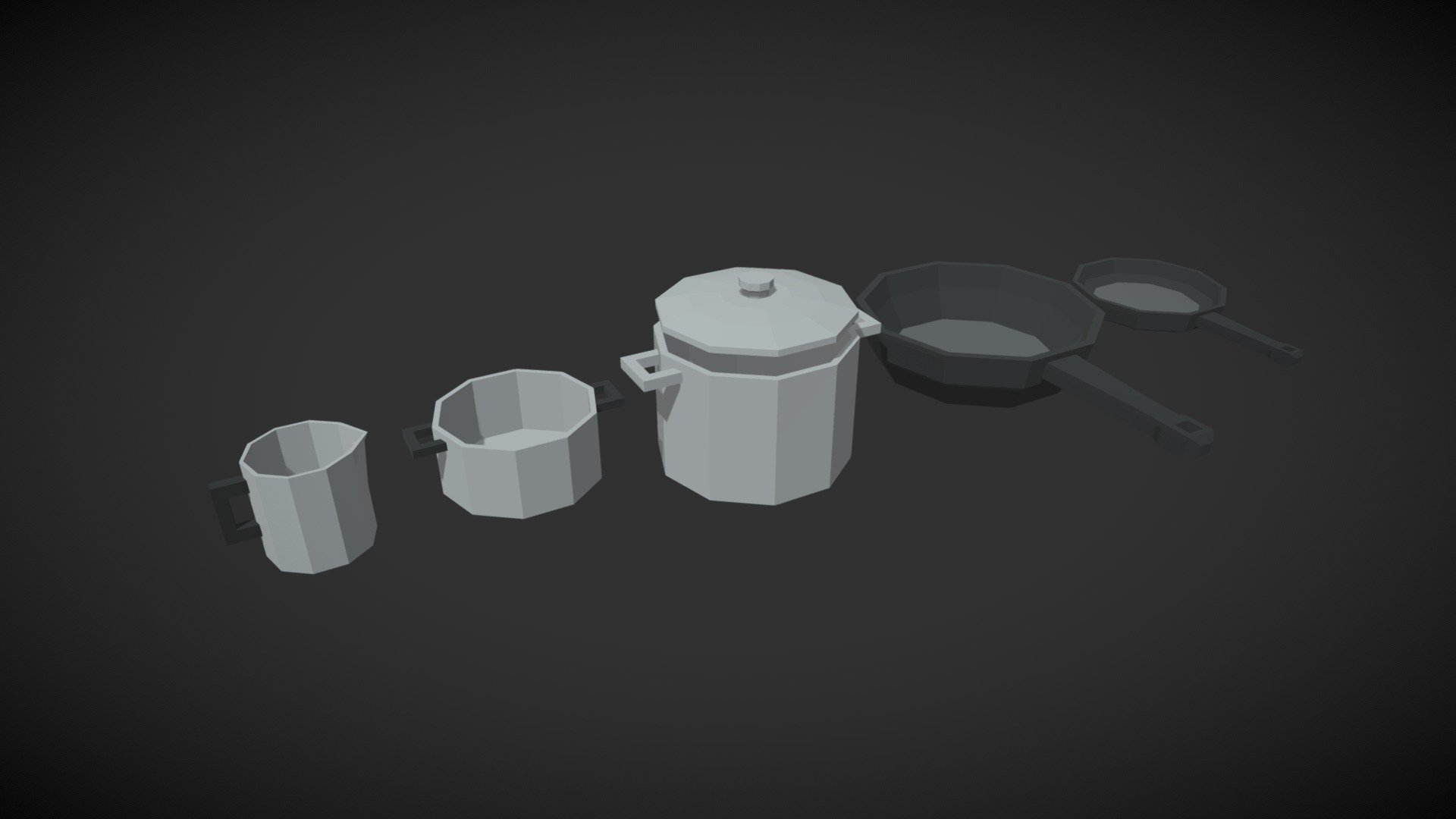 This is a simple lowpoly Kitchenware Set. You could use it for your next game or video 3d model