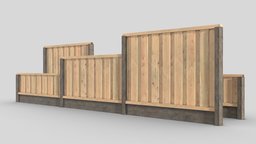 American Wooden Fence Pack fence, panels, pack, collection, planks, american, backyard, pbr, wood, wall, noai