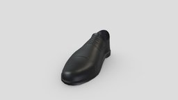 Mens Low Poly Formal Shoes oxford, shoes, heels, mens, formal, pbr, low, poly, male, black
