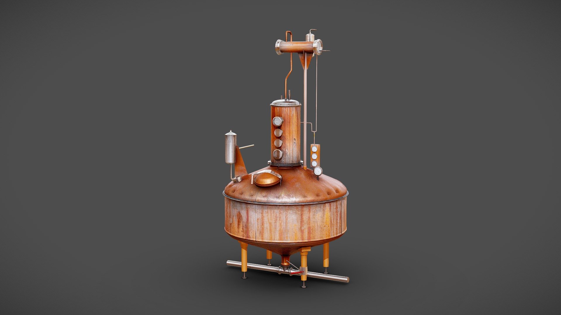 Made For the Stranahan's Visualization found at www.behance.net/fitzgeb - Big Copper Still - Buy Royalty Free 3D model by Fitzgerald_Viz (@itzgerald777) 3d model