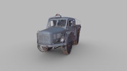 Skoda RSO truck, ww2, german, bomb, venice, box, skoda, rso, maya, modeling, 3d, pbr, model, car, wood, history