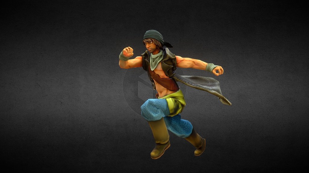 Pirate for school project - Pirate Posed - 3D model by Takeko 3d model