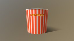 Popcorn Tub | Cinema Movie Prop food, fast, tub, fastfood, popcorn