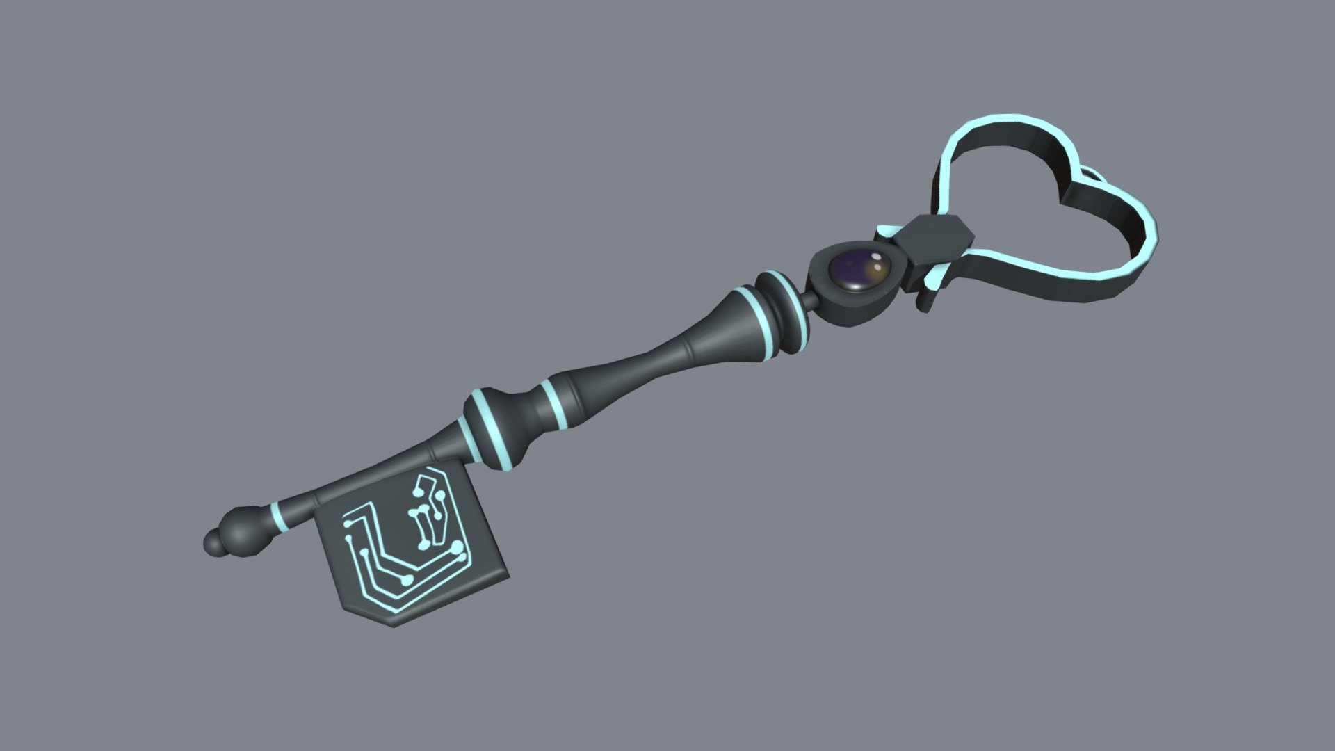 This magic cartoon key was made in blender after a big break. 
Textures were made in Substance Painter 3d model