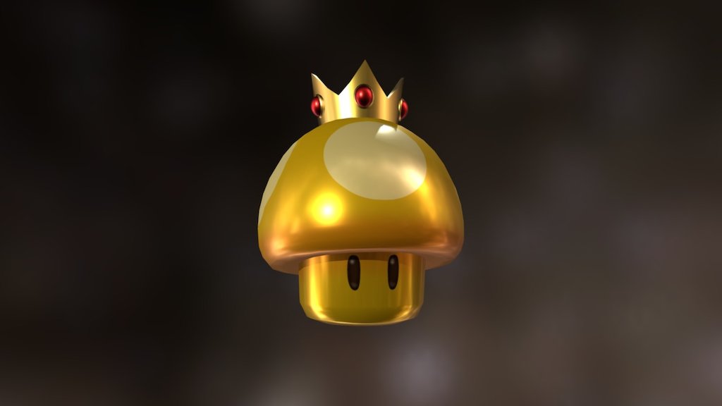 The glorious Golden Mushroom from the Mario Kart games! This mushroom was always one of my favourites because of the button-mashing speed boosts it grants the player! - Golden Mushroom - 3D model by KrystalDERPx3 3d model