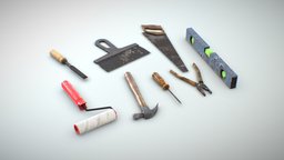 Old tools saw, instruments, assets, hammer, tools, level, rusted, chisel, roller, pliers, old, screwdriver, ruler, nippers, old-tools, putty-knife, asset, plane, redbiil