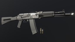 Low-Poly AK-102 ak, lowpoly, 100-series