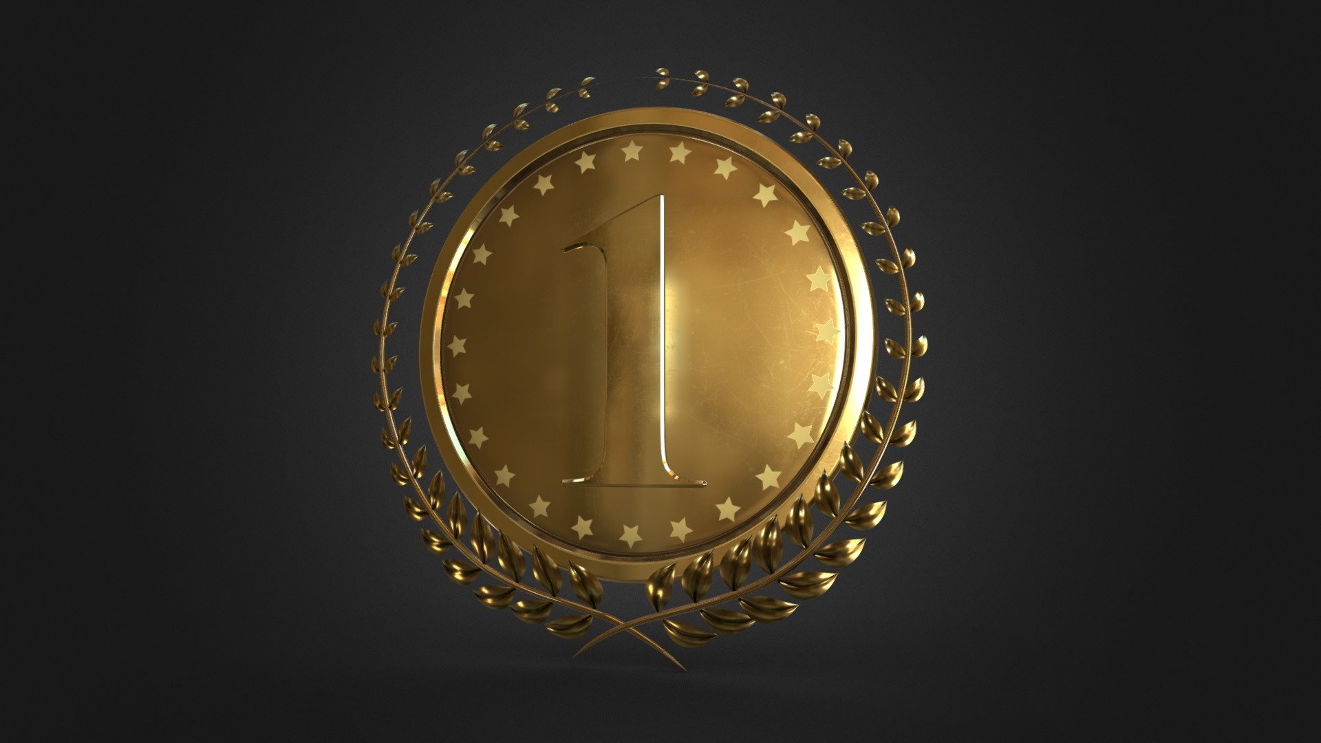 Realistic and very detailed Gold Medal #1 - Gold Medal - Buy Royalty Free 3D model by Leandro Salerno (@leansaler) 3d model