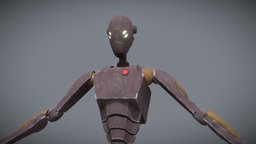 BX Commando Droid | Clone Wars | Rig lp, battledroid, droid, clone, rig, commando, wars, android, battle, star, bx, character, game, blender, lowpoly, gameasset, robot