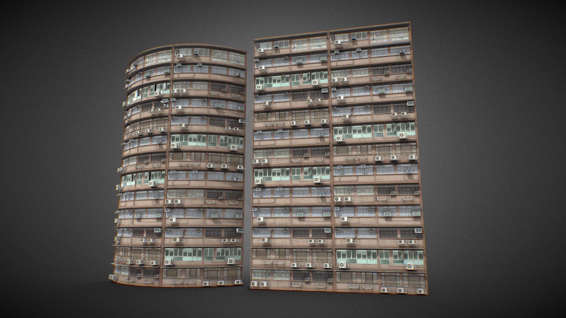From the upcoming &lsquo;' Dystopian Asian Building Pack'&lsquo; - Dystopian Asian Building #3 - Buy Royalty Free 3D model by carlcapu9 3d model