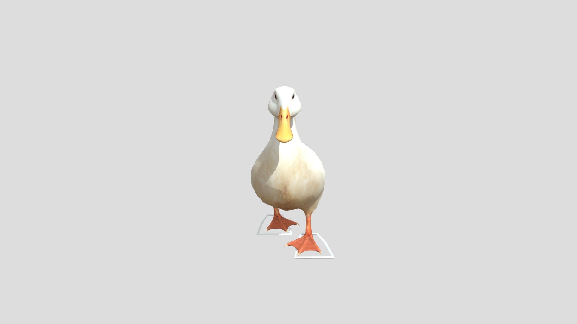 For More Info 
WhatsApp +923227666868

Rigged Animated Duck 3D model.

Include scene demo
14 Animations in root motion
2 Textures (4096x4096)

Low poly model

2668 quad polygons on this mesh
2670 vertices on this mesh

Textures
Duck_D
Duck_N

Animations List

eat(203-263)

idle(27-200)

idletolay(266-275)

lay(332-505)

laytoidle(305-314)

run(317-329&gt;

runleft(508-520)

runright(523-535)

swim(278-302)

turnleft(592-616)

turnright(619-643)

walk(0-24)

walkleft(538-562)

walkright(565-589) - Duck 3D model Animated Rigged - 3D model by Adeel Qadir (@adeelqadir2021) 3d model