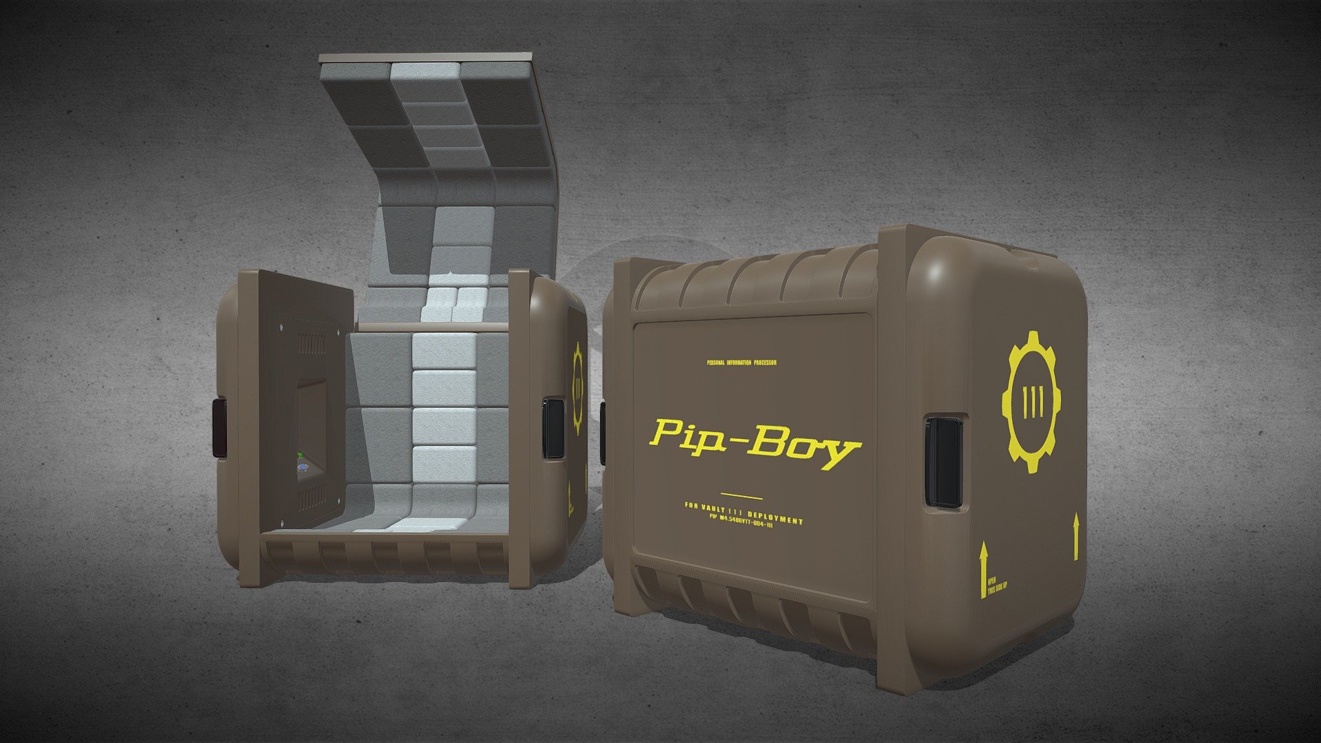Modelled and textured in Sketchup - Fallout4 Pip-Boy Case - Buy Royalty Free 3D model by COSEDIMARCO 3d model