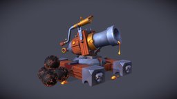 Magic Bombard V 2.0 bomb, mid-poly, beautiful, casual, indiegame, blender3dmodel, substancepainter, substance, handpainted, 3d, blender, blender3d, 3dmodel, magic, gameready