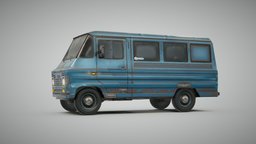 (FREE) Żuk 3D model van, soviet, vintage, rusty, communist, old, staffpicks, downloadable, freemodel, zuk, game, blender, vehicle, art, low, poly, car, free, stylized, download, nysa, darmowy