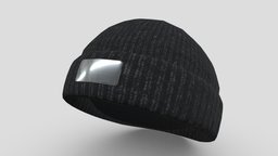 knitted_cap-black💮📷 camping, camp, knitted, vroid, street, vroidstudio