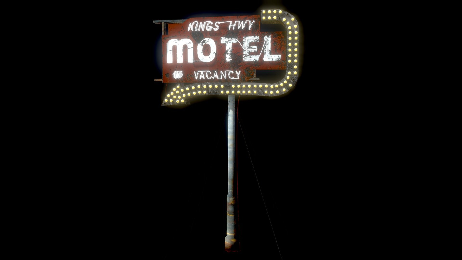 I made some motel signs from real life references … - Motel sign 2 - Buy Royalty Free 3D model by Andras X (@fogainak) 3d model
