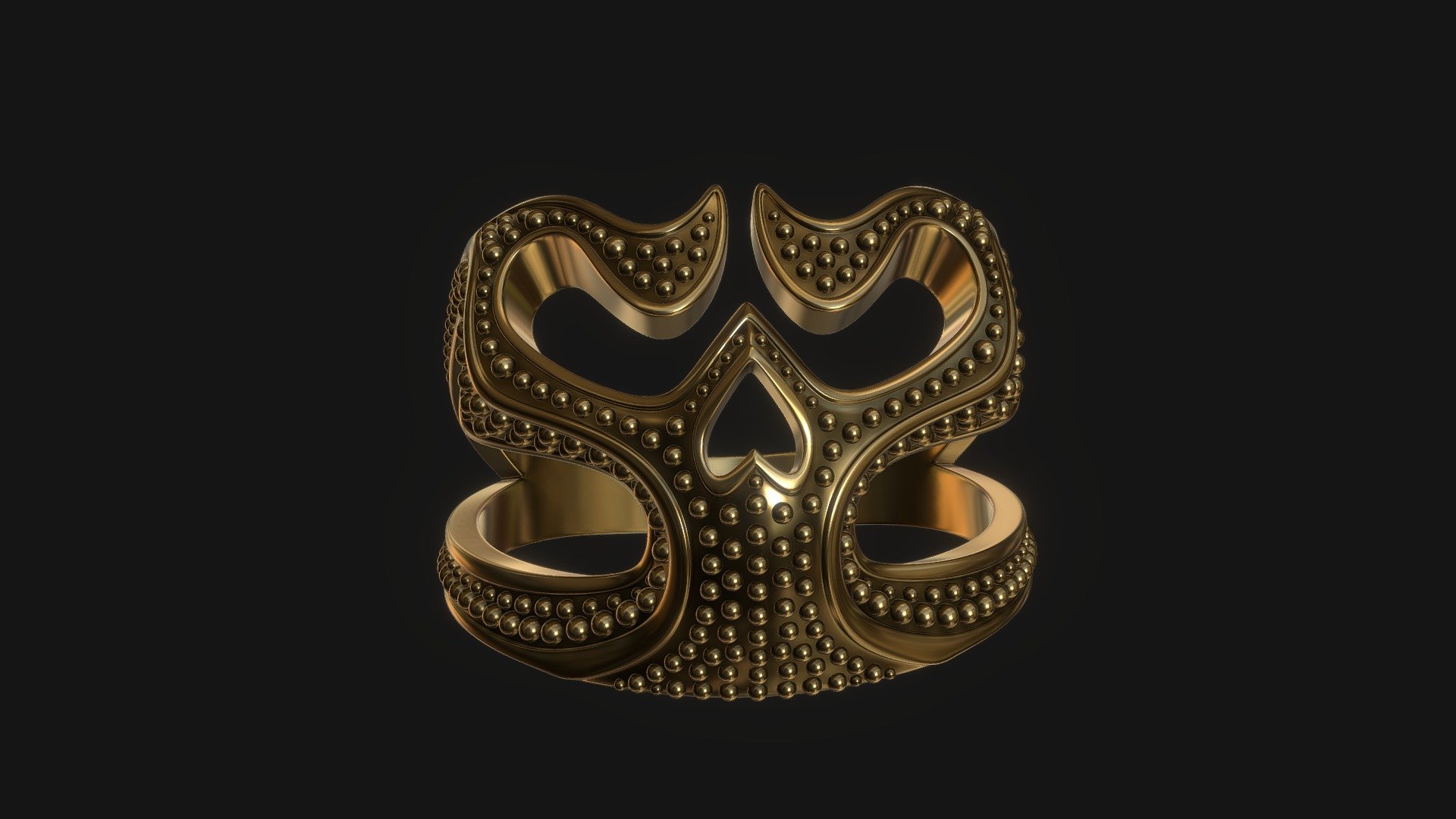 Skull Ring - 3D model by Mr.Ten 3d model
