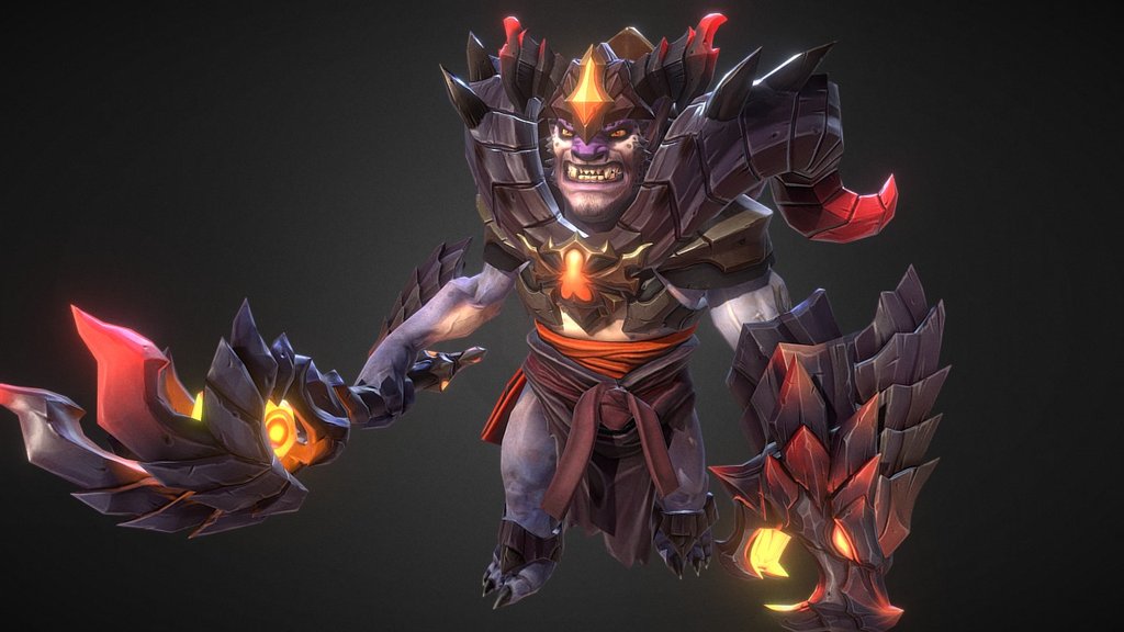 This is a set design for Dota2
Hope you like this^_^

http://steamcommunity.com/workshop/filedetails/?id=671888456 - Inferno Rambler set for Lion - 3D model by freehaertex 3d model