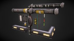 Environment Extras borderlands, floor, pipes, props-assets, low-poly, hand-painted, stylized, modular