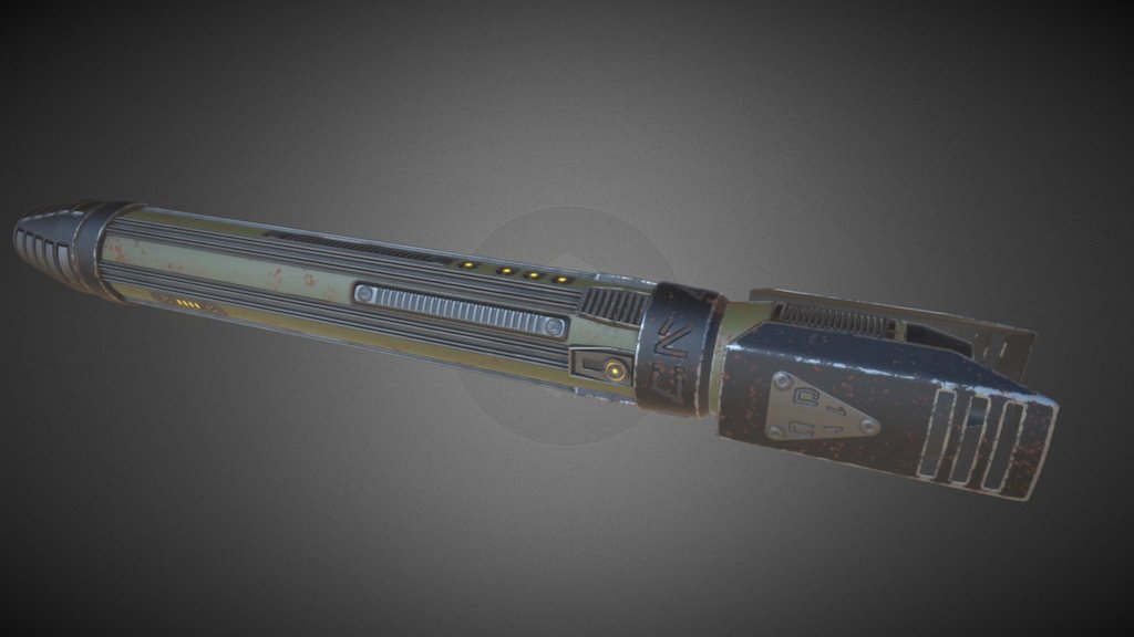 Personal project. Lightsaber modeled in Blender and textured in Substance Painter. This is the first thing I've ever made in Substance so if you have any advice please leave comments 3d model