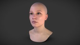 Female Head Scan_03 face, scanning, people, unreal, ready, clean, friendly, scanned, inifinite, forms, gamereadyasset, character, unity, game, 3d, model, scan, female, animation, gameready, gameradymodel, scanned-object, ehad