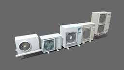 Aircon Units, Low poly free3dmodel, airconditioning, aircon, freemodel, street, industrial