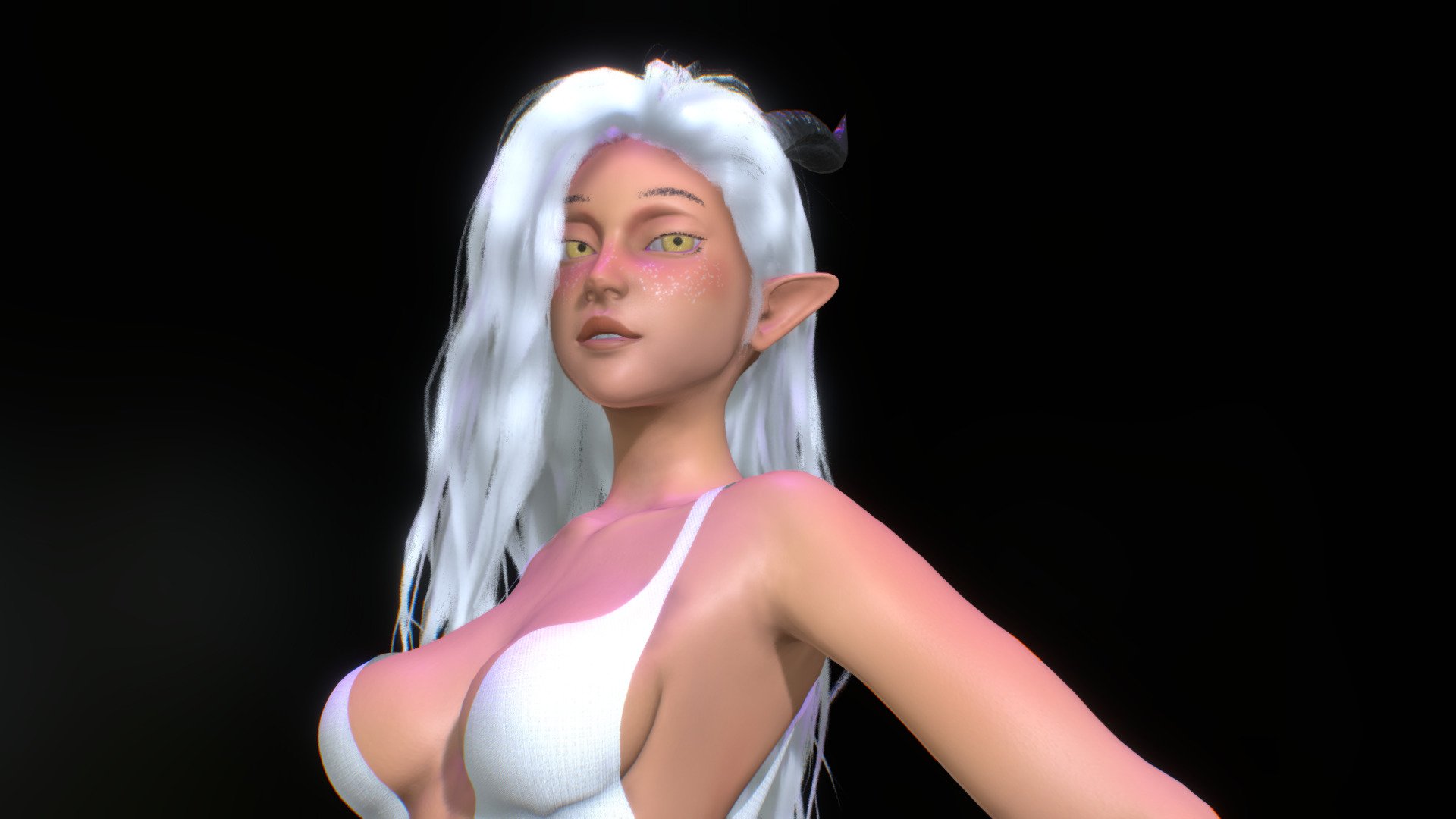 Madyaxx hosted a dtiys recently of her OC. So I decided to give it a go in my spare time.
Zbrush + substance + maya was used 3d model