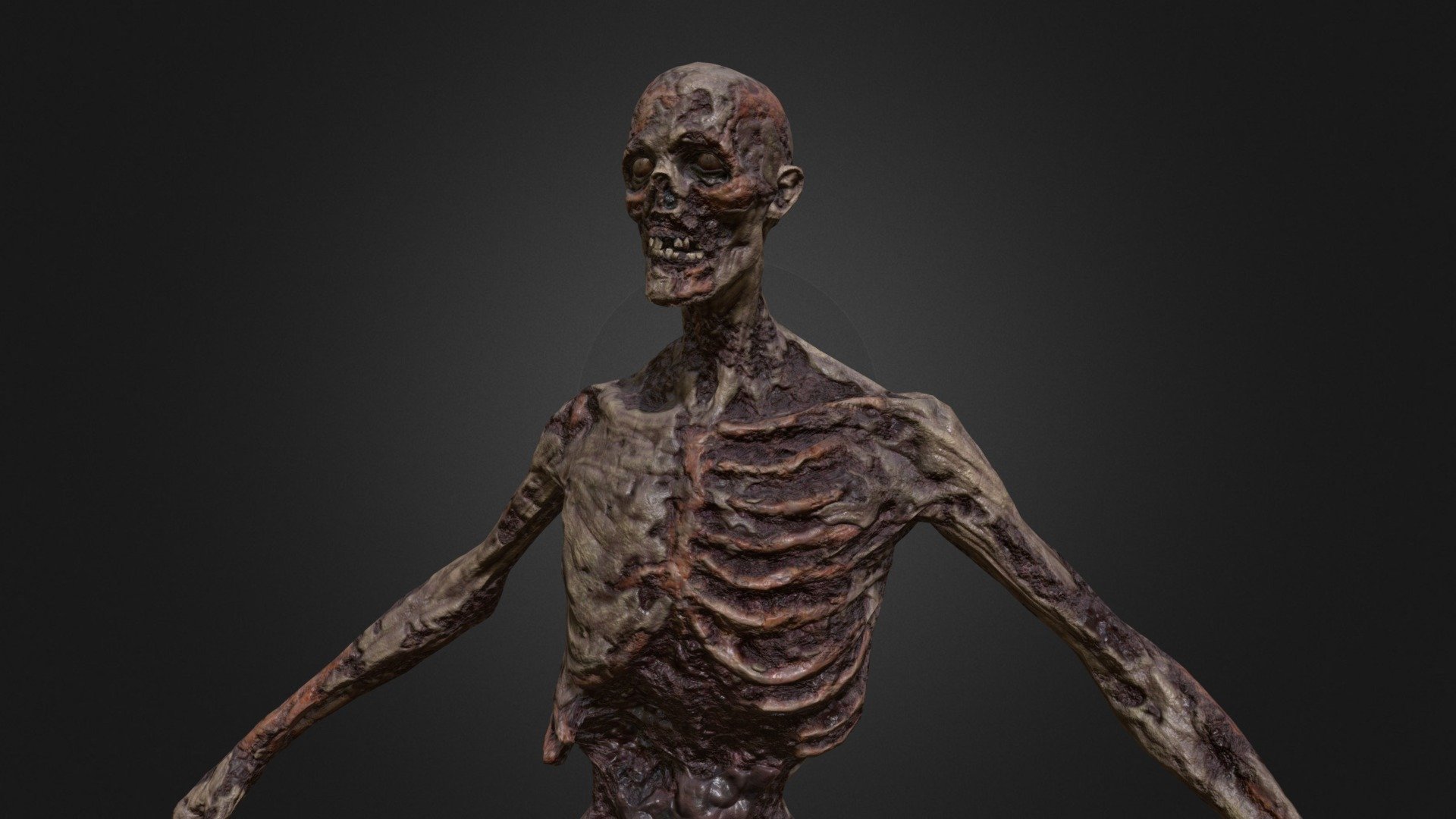 Game Ready Model - Decayed Zombie A - 3D model by newpunch (@debreen) 3d model