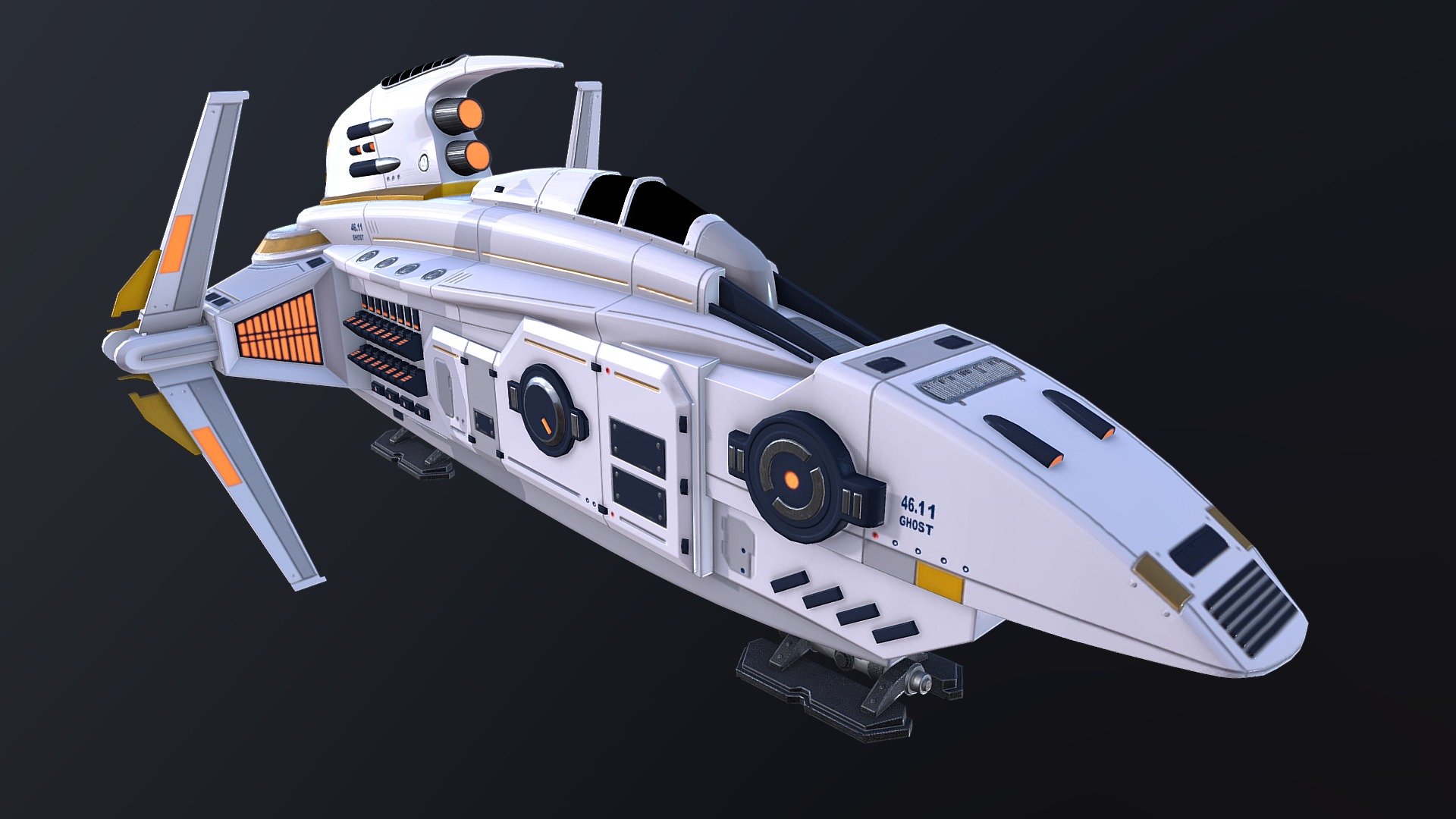 Hi everyone,

Allow us to present you small spacecraft designed for space exploration and observation.
Having no weapons on board, it is nevertheless equipped with all the tech devices it might need for exploring the depths of space - Spaceship ILOGOS concept - 3D model by iLogos Game Art (@iLogos) 3d model