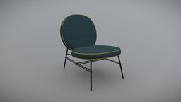 Stylized Modern Metallic Legged Armchair office, modern, sofa, leather, armchair, chairs, minimalist, upholstery, contemporary, stylized, minimalsit