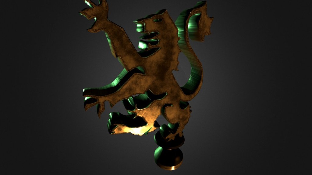 Lion Hood ornament for SOE player studio 3d model