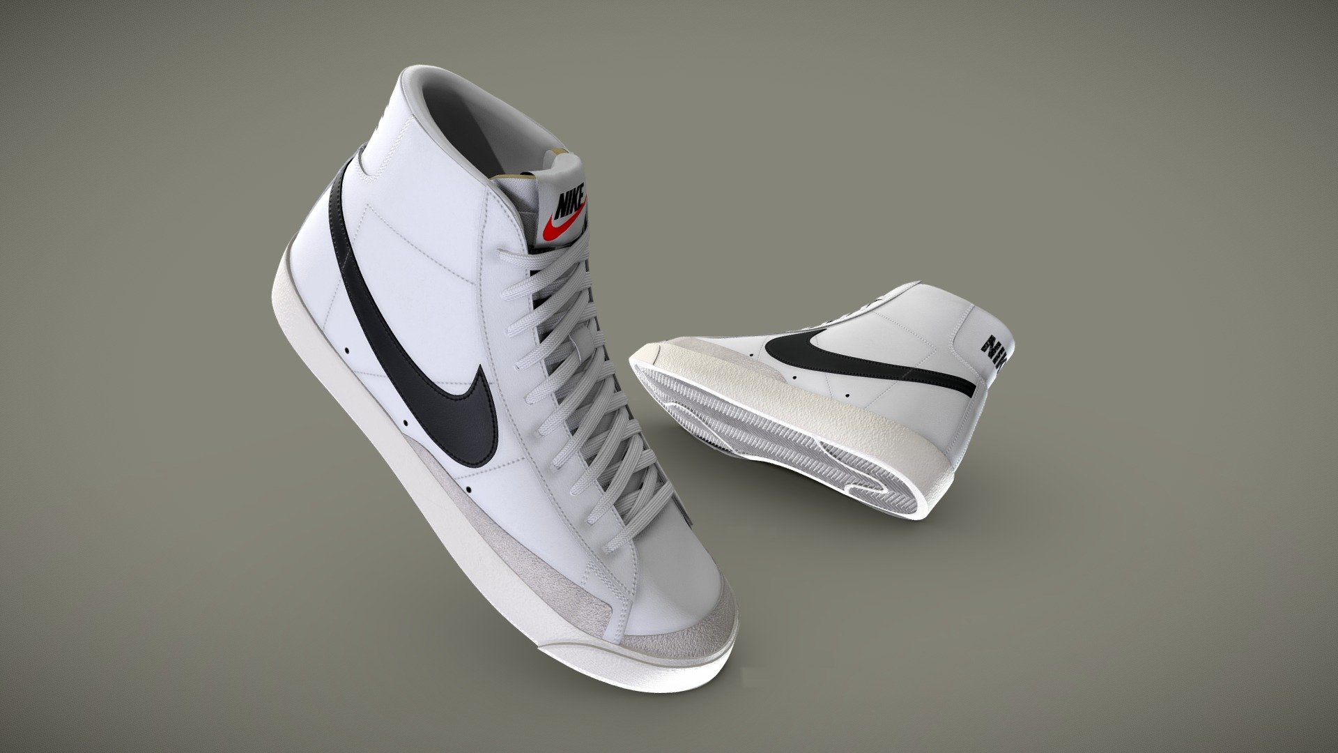 One of Nike's classic shoes, modelled in 3D 3d model