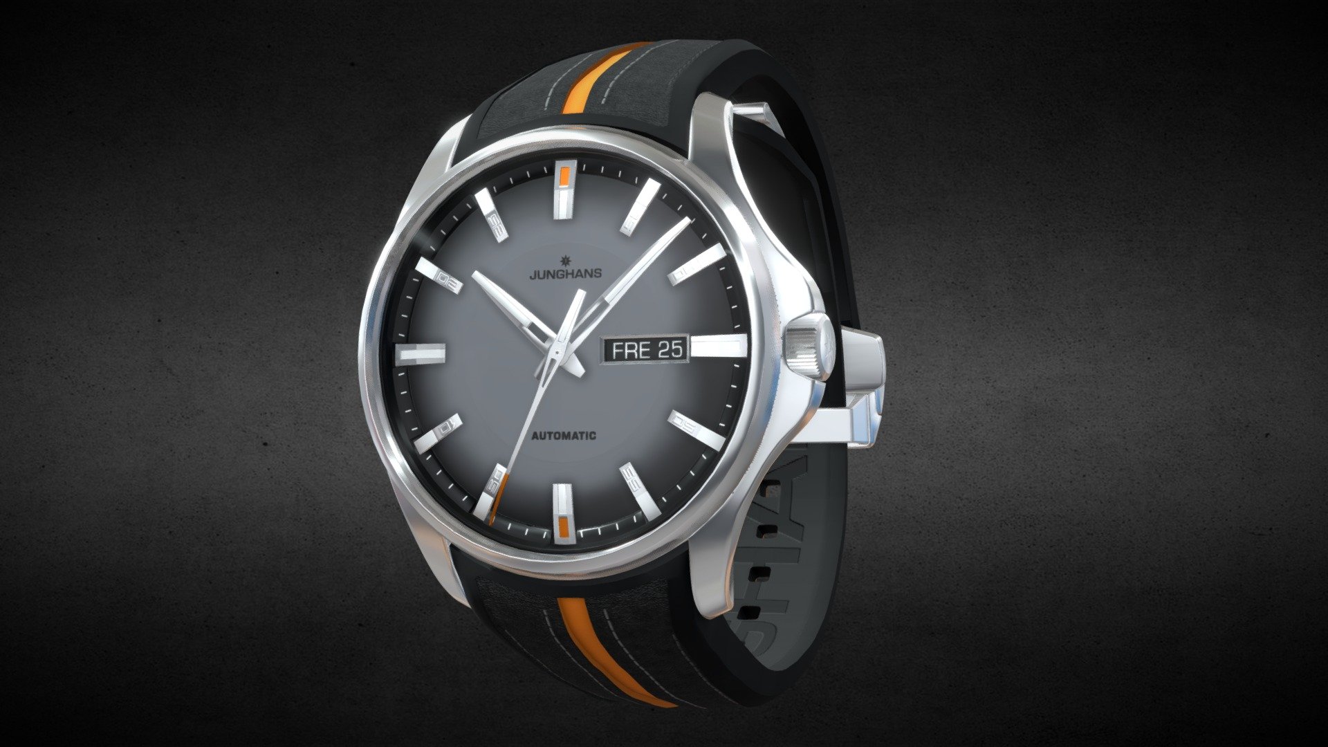 Awesome stainless steel Meister S Automatic․
Use for Unreal Engine 4 and Unity3D. Try in augmented reality in the AR-Watches app. 
Links to the app: Android, iOS

Currently available for download in FBX format.

3D model developed by AR-Watches

Disclaimer: We do not own the design of the watch, we only made the 3D model 3d model